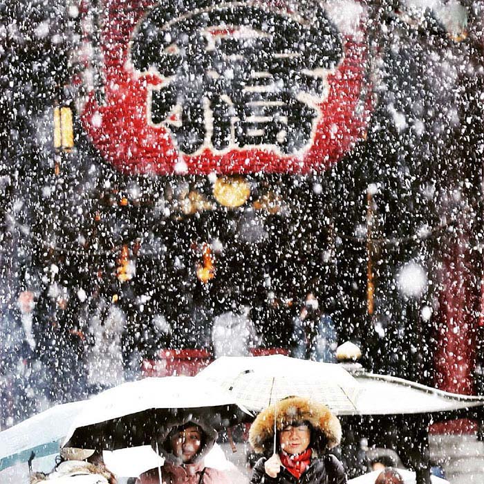 Tokyo con la neve di Uema