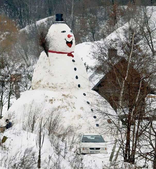 Idea creativa per pupazzo di neve