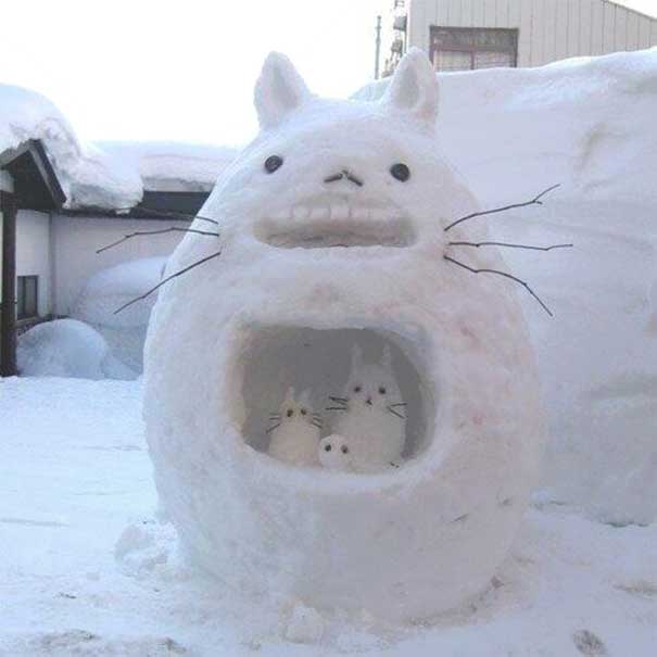Idea creativa per pupazzo di neve
