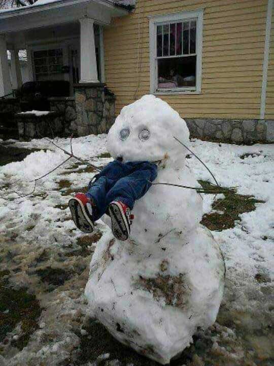 Idea creativa per pupazzo di neve