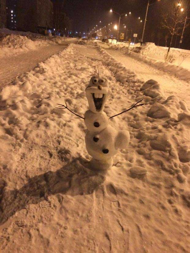 Idea creativa per pupazzo di neve