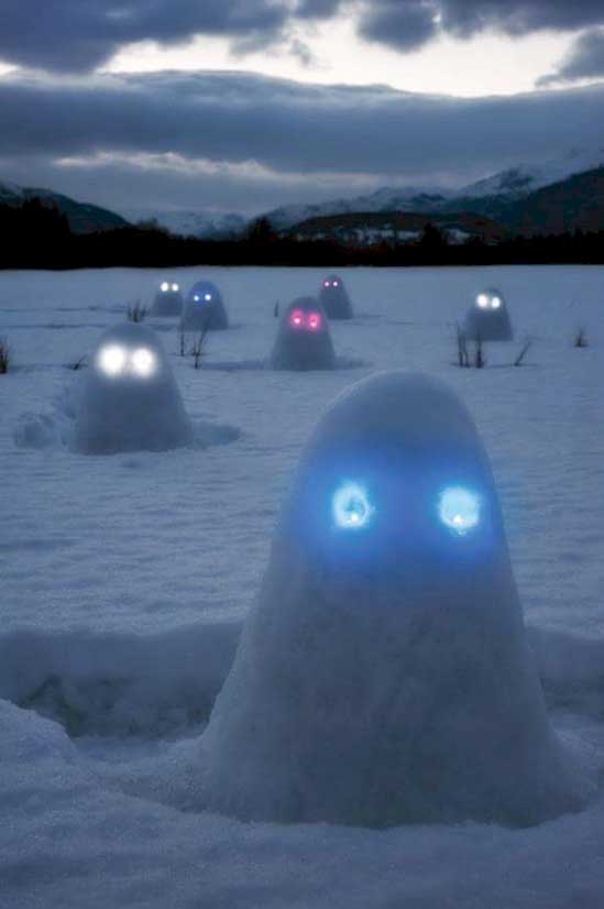 Idea creativa per pupazzo di neve