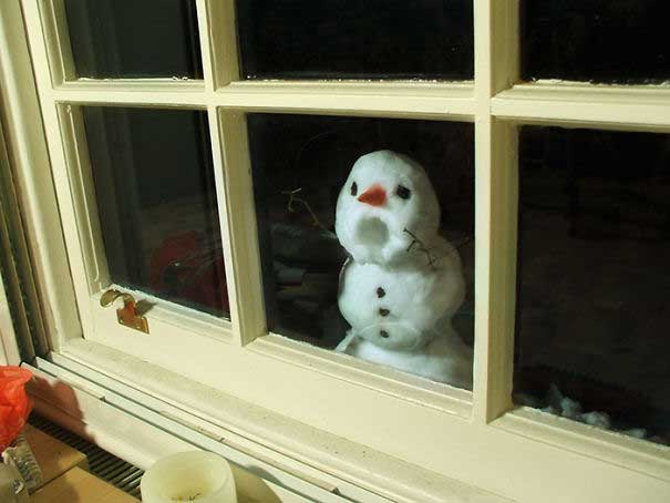 Idea creativa per pupazzo di neve