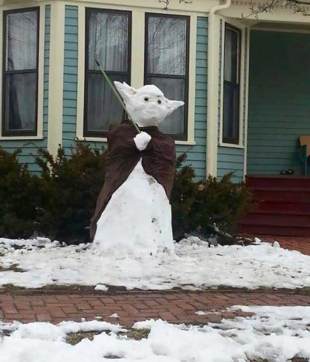 Idea creativa per pupazzo di neve
