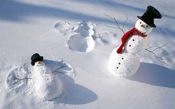 Idea creativa per pupazzo di neve