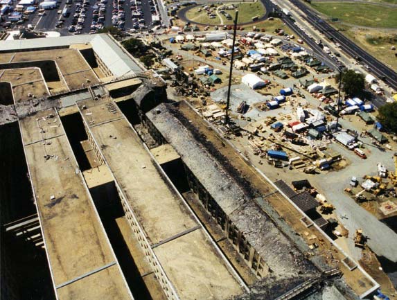 Foto del disastro al Pentagono