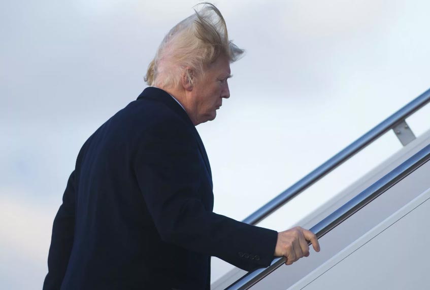 Donald Trump su l'Air Force One