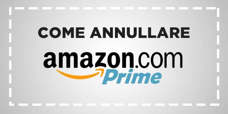 Come annullare amazon prime