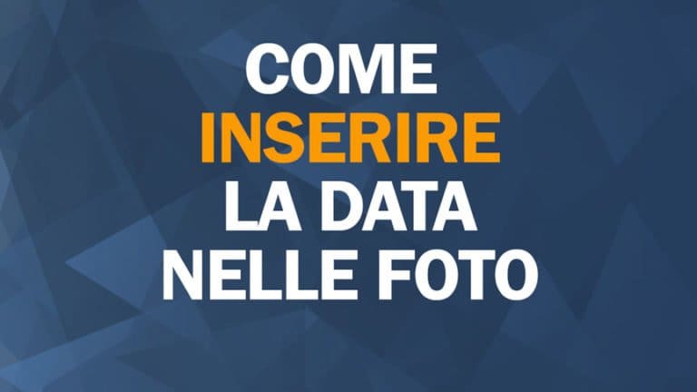 Come inserire la data nelle foto
