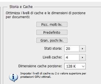Livelli della Cache di Photoshop