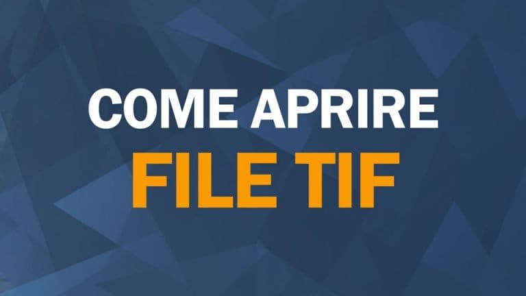 Come aprire file Tif