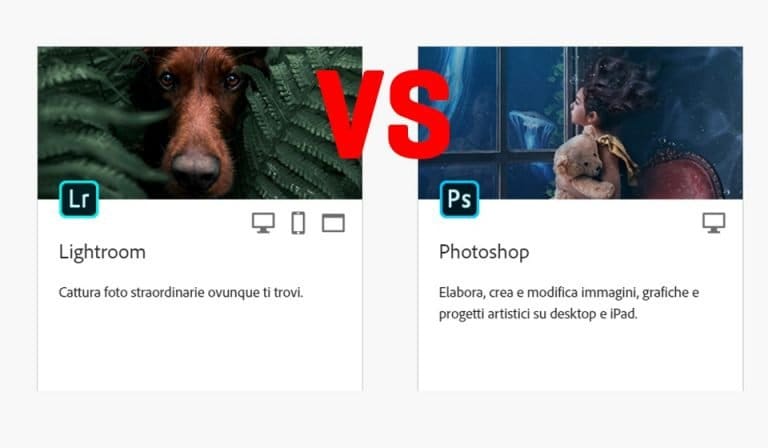 Confronto tra Lightroom vs Photoshop