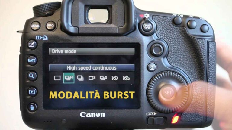 Come si usa la modalità Burst sulla fotocamera