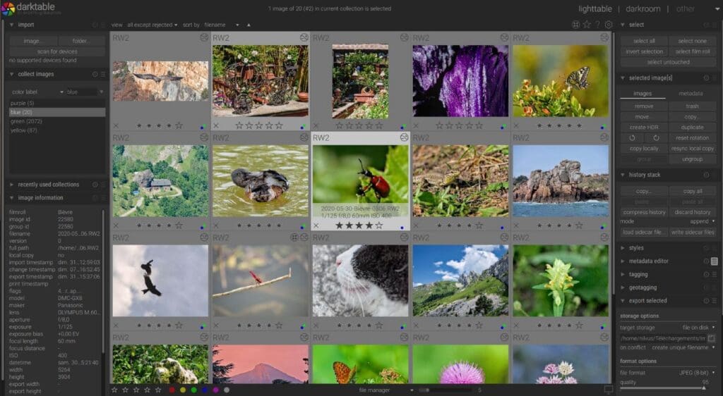 darktable recensione min