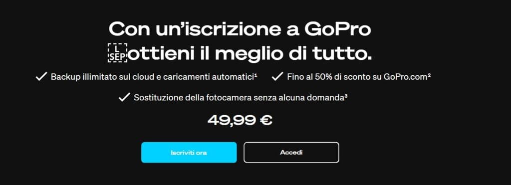 prezzo gopro plus min