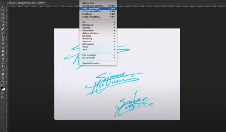 Come creare firma su Photoshop