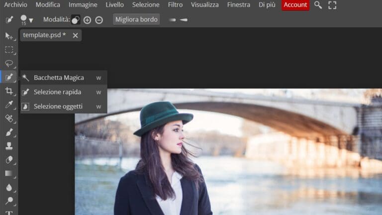 Come scontornare una foto con Photopea