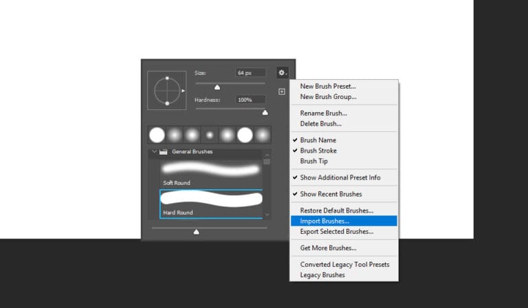 Importare pennelli di Photoshop