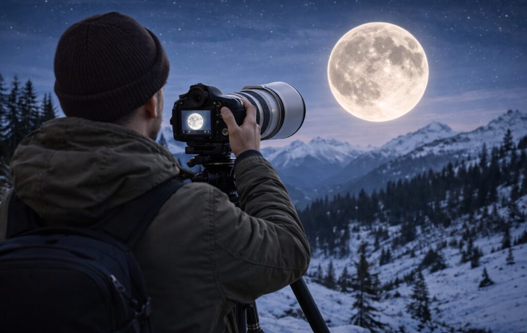 impostazioni su come fotografare la luna