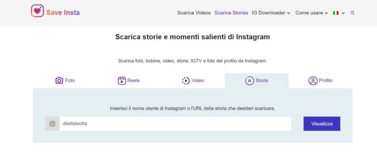 salvare storie instagram