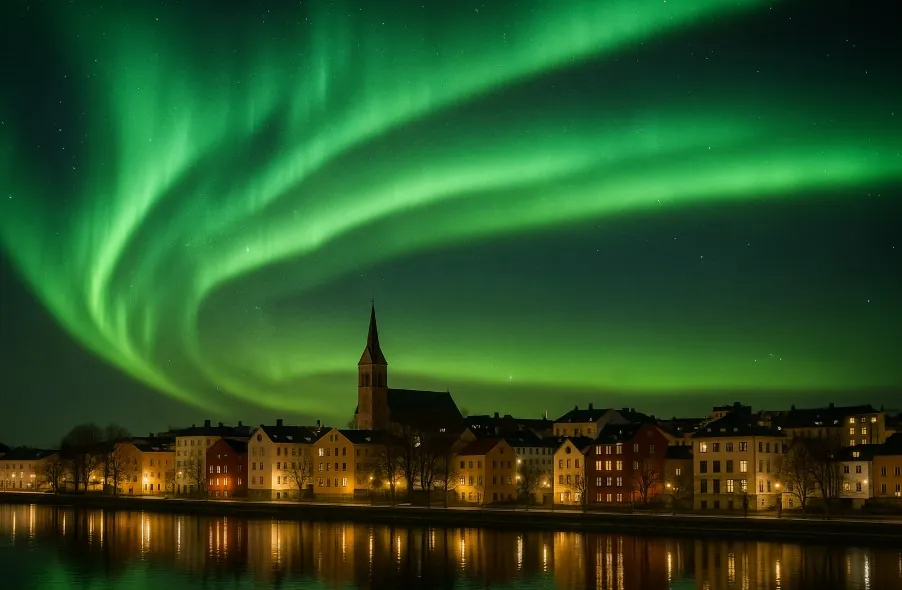 come fotografare aurora boreale in città