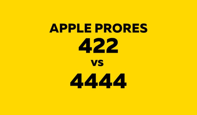 Apple ProRes 422 vs 4444