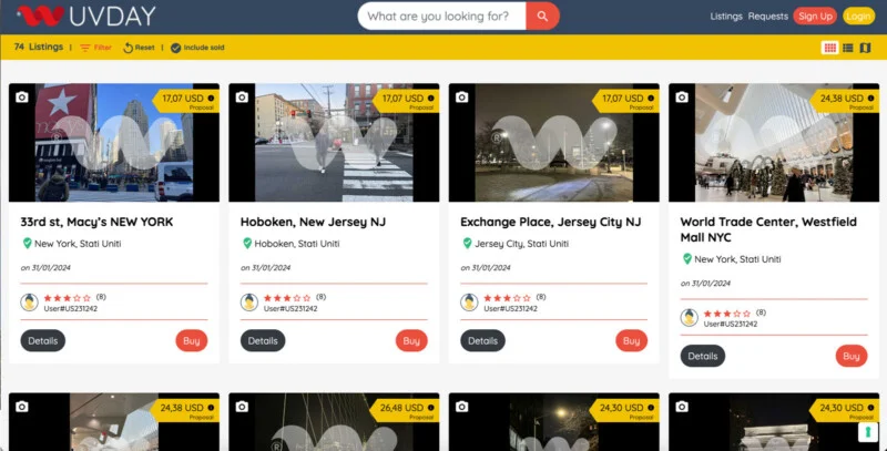 WuvDay website screenshot New York search 800x407 1