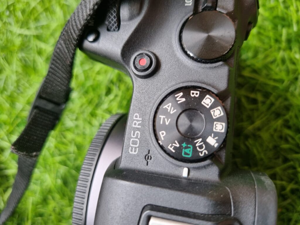 a camera on the grass