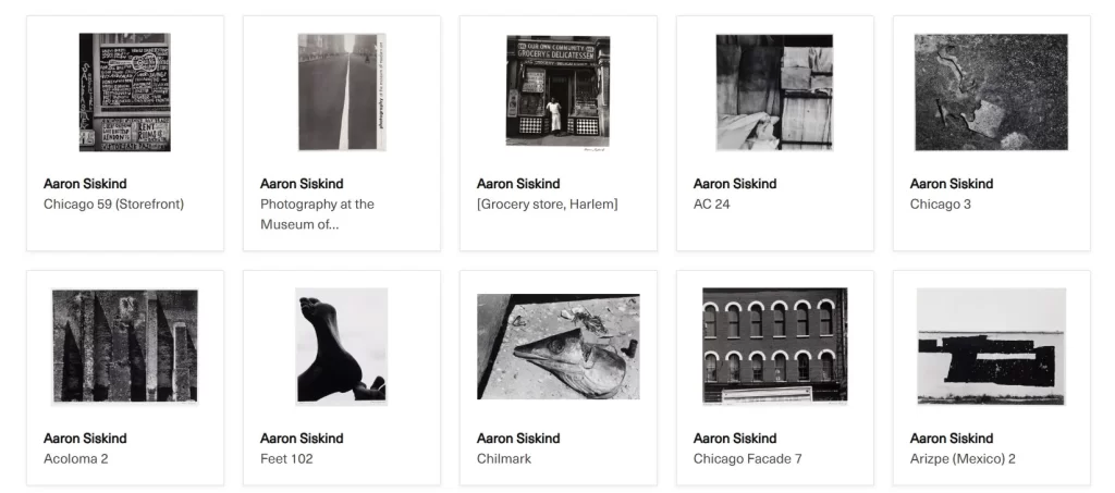 opere di Aaron Siskind