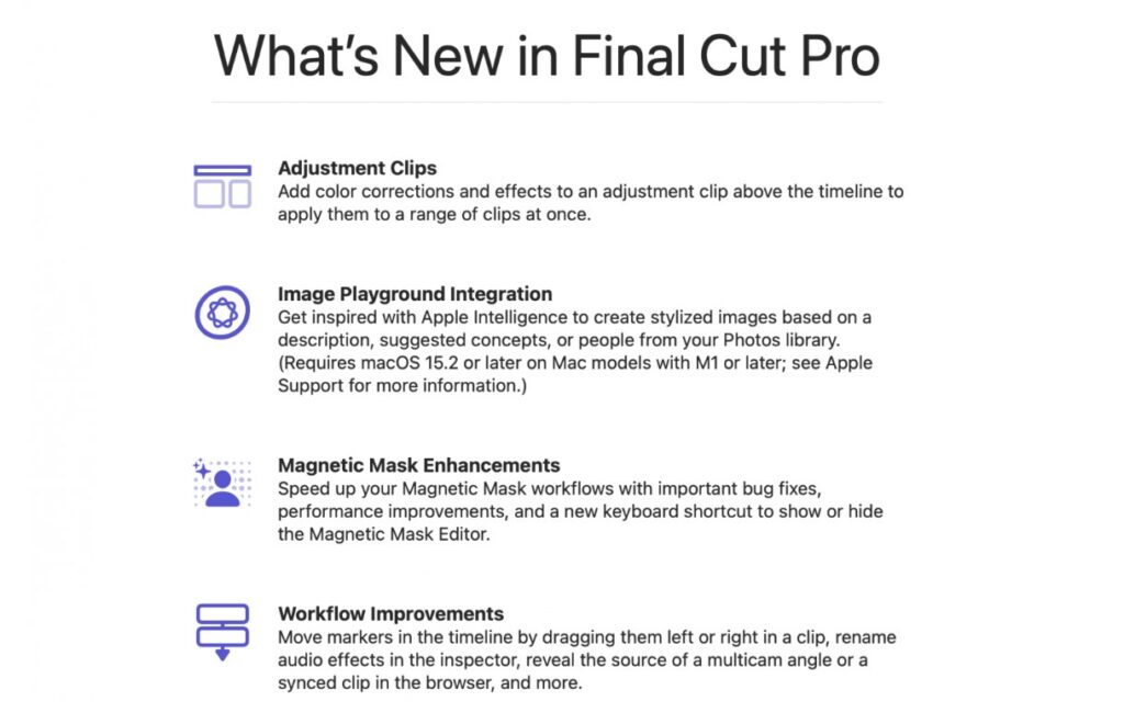 final cut aggiornamenti