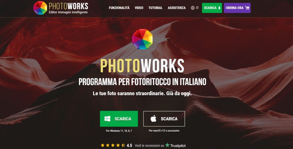 photoworks software di editing