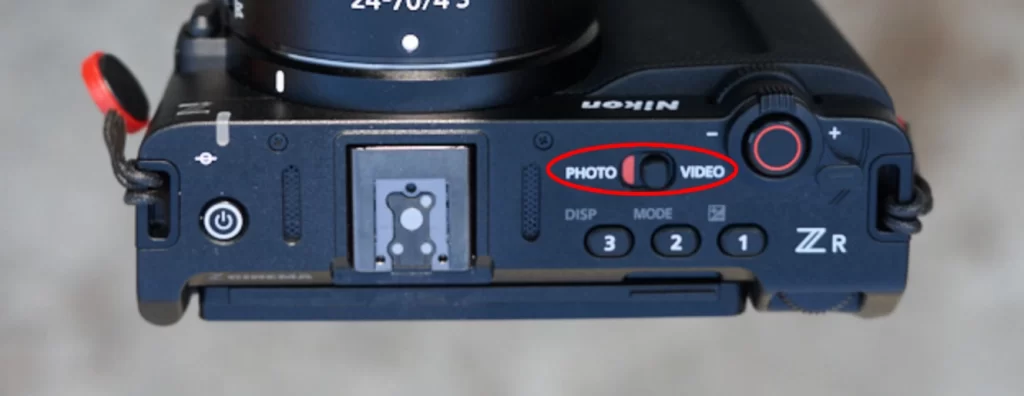 parte superiore della nikon zr
