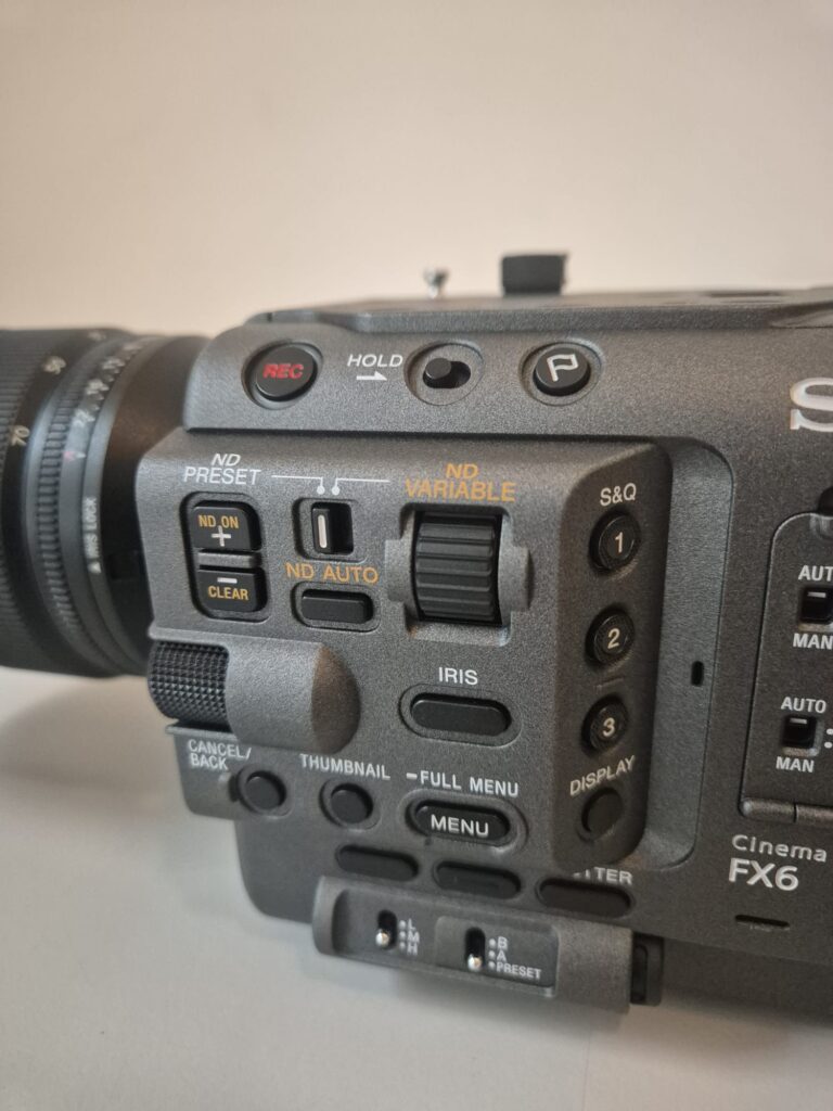 impostazioni della Sony FX6